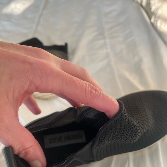 Steve Madden Black High Top Platform Sneakers - Picture 5 of 7